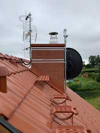 Montaż, ustawianie, serwis anten naziemnych oraz satelitarnych.