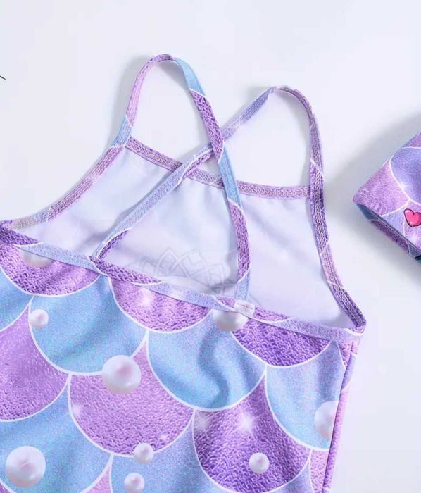 Nowy kostium, strój kąpielowy czepek Syrenka, r. 110/116 basen