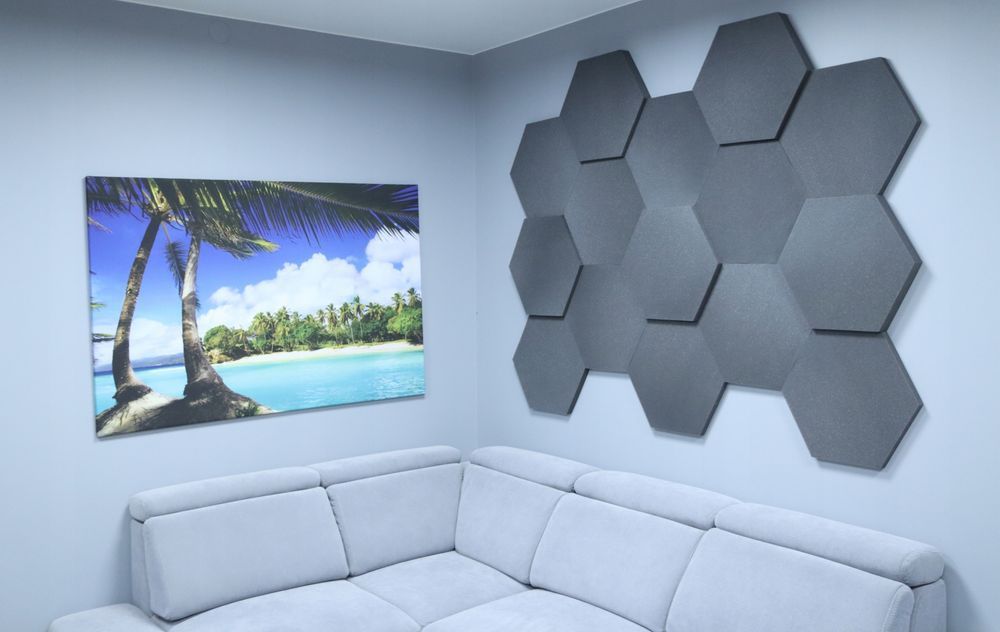 Tapeta Akustyczna Pianka Wygłuszająca HEXAGON Panel 10szt Zestaw