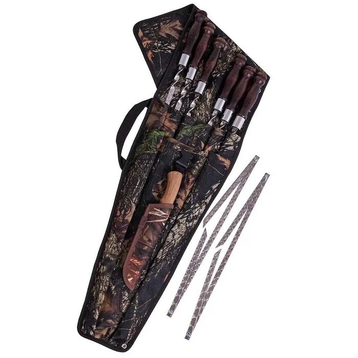 Подарунковий набір шампурів з мангало ТУРИСТ Gorillas, набор шампуров