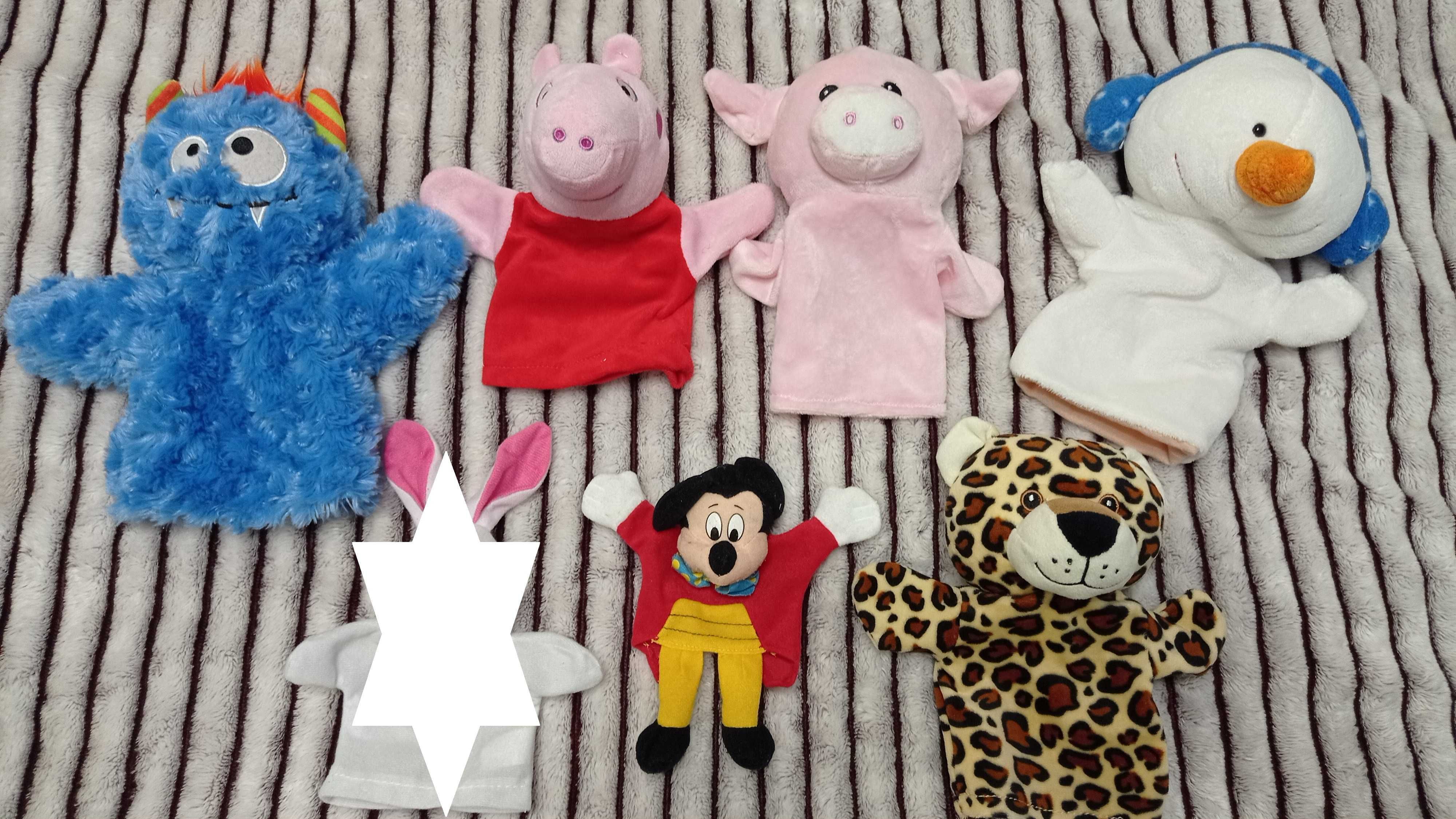 Кукольный театр игрушки на руку Хаги Ваги Пеппа Леопард Снеговик Микки