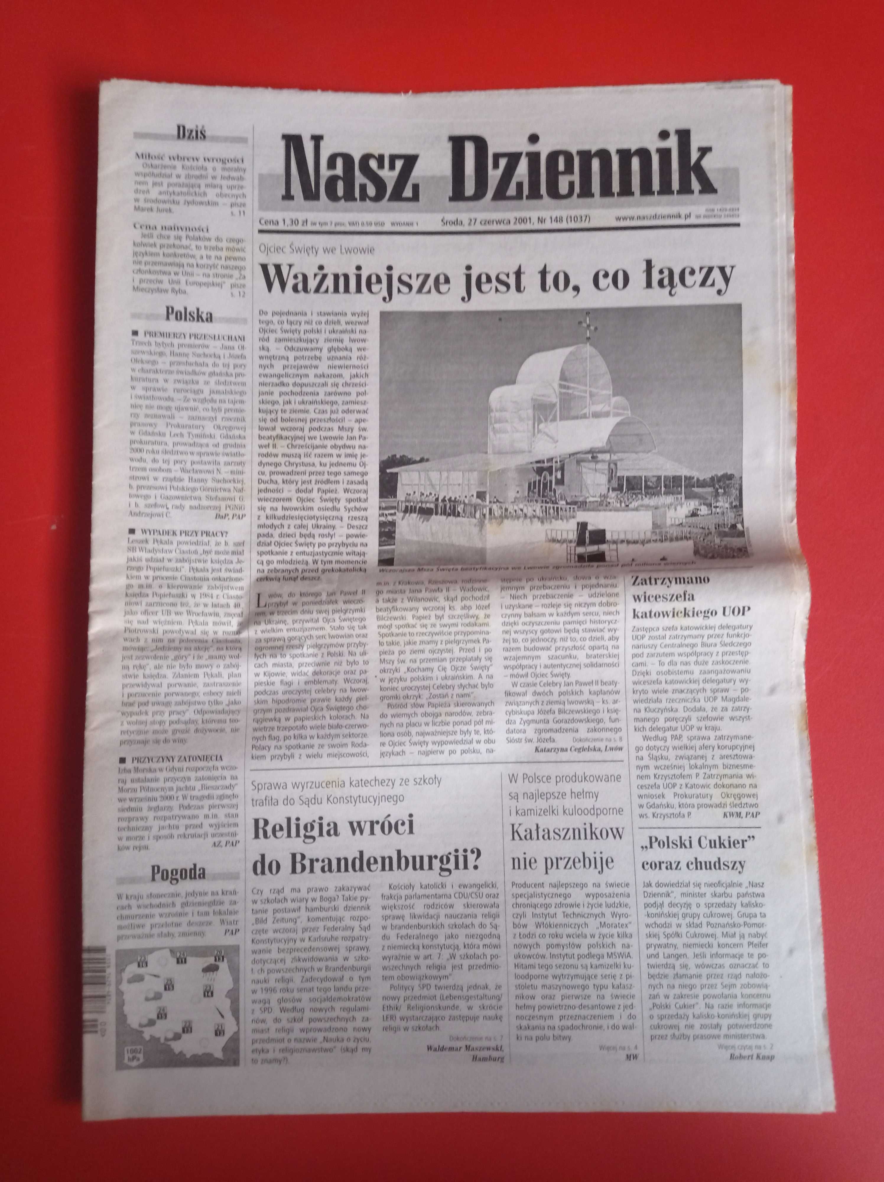 Nasz Dziennik, nr 148/2001, 27 czerwca 2001