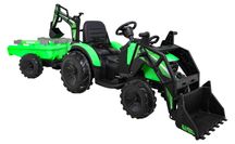 Pojazd Traktor na akumulator Z Przyczepą 720-T Zielony