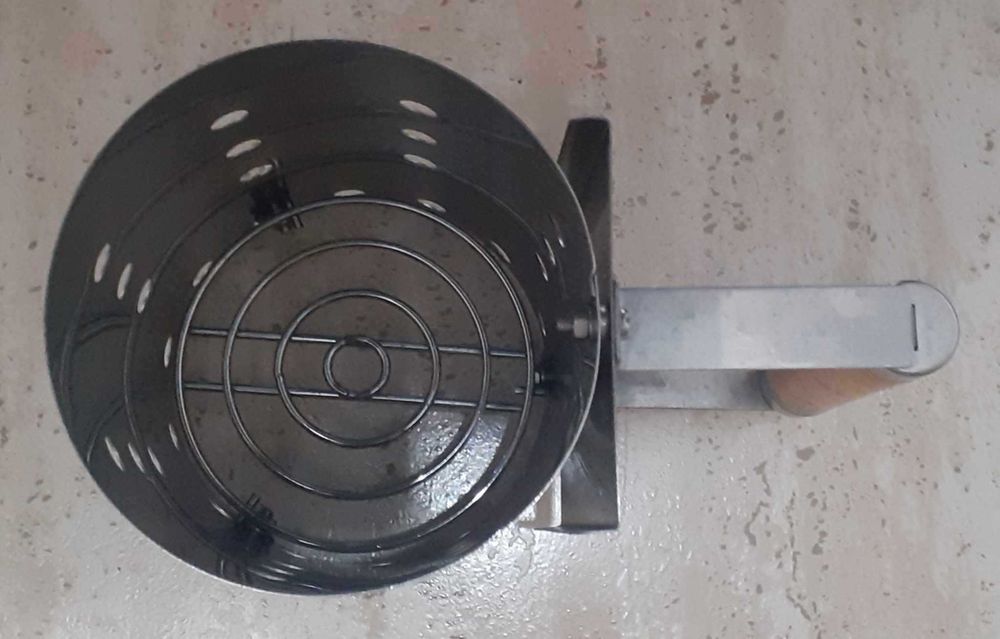 Assador grande em aço inox p/assar castanhas
