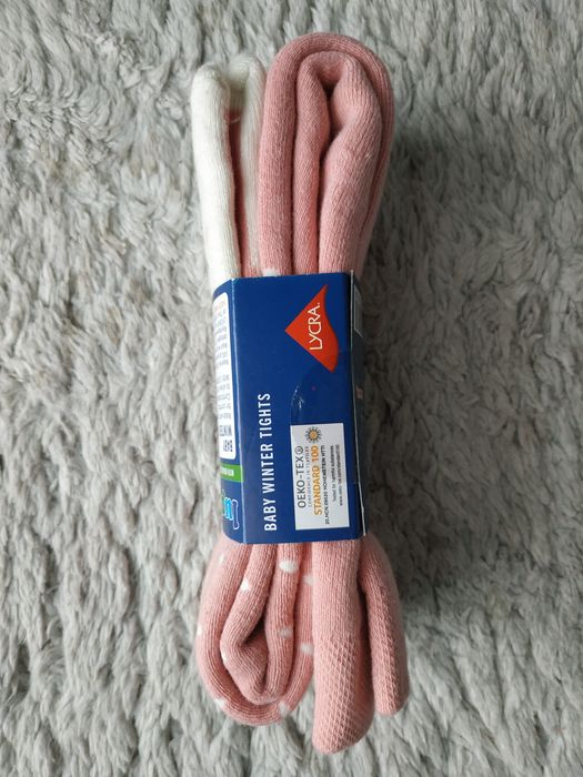 Nowe rajstopy/różowe/miś/ocieplane/termo/zima/lupilu/12-24 msc/r.86/92