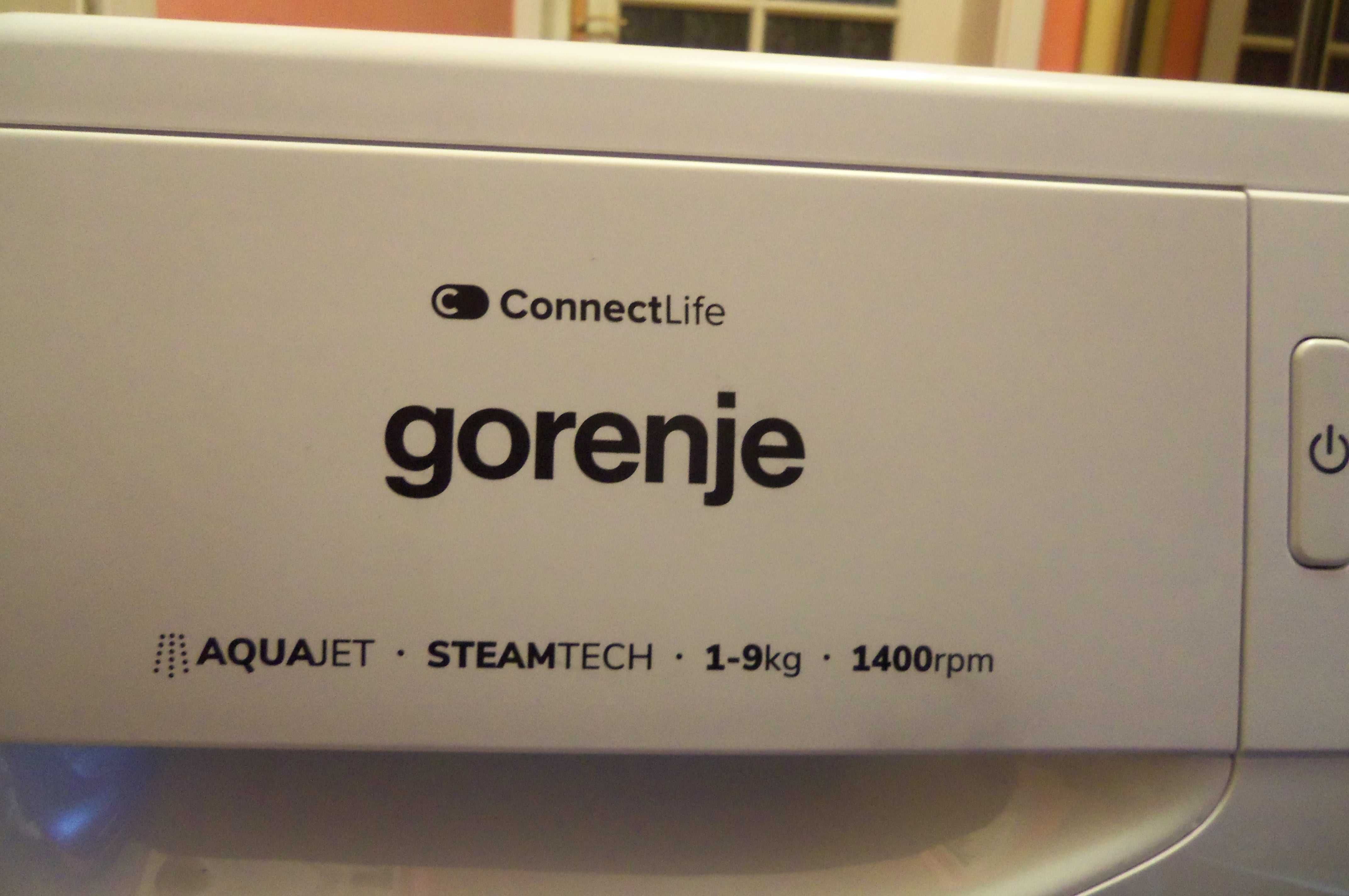 Gorenje 1-9kg, 1400obr, WIFI, nowa z WADĄ: Pęknięcie obudowy z przodu.