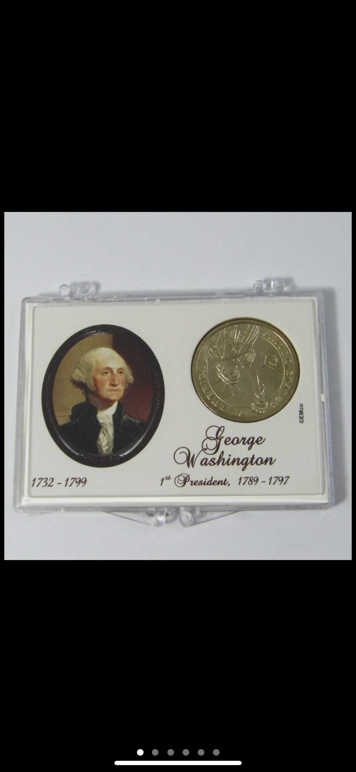 USA 2007 George Washington Quarter Dollar in a presentation folder