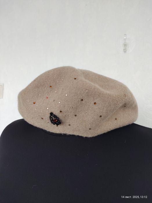 Теплий берет ангора кролик