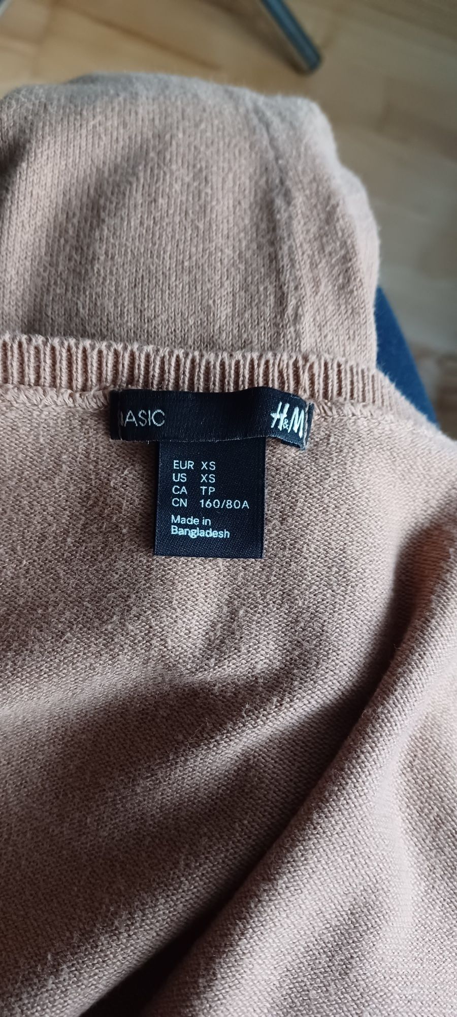 Sweterek damski rozpinany brązowy XS H&M