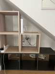 Estante cubo 3 divisorias (preto) 104,09/36/31,7