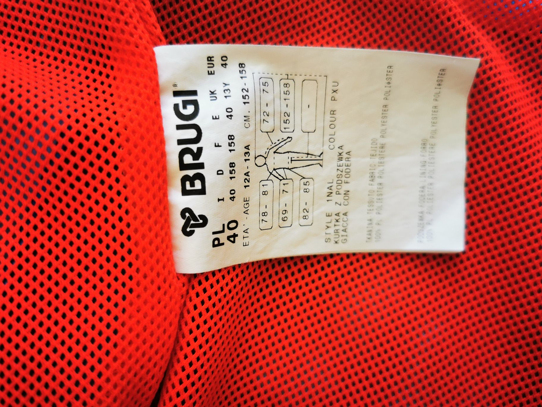 Kurtka przeciwdeszczowa BRUGI 158cm, a nawet S