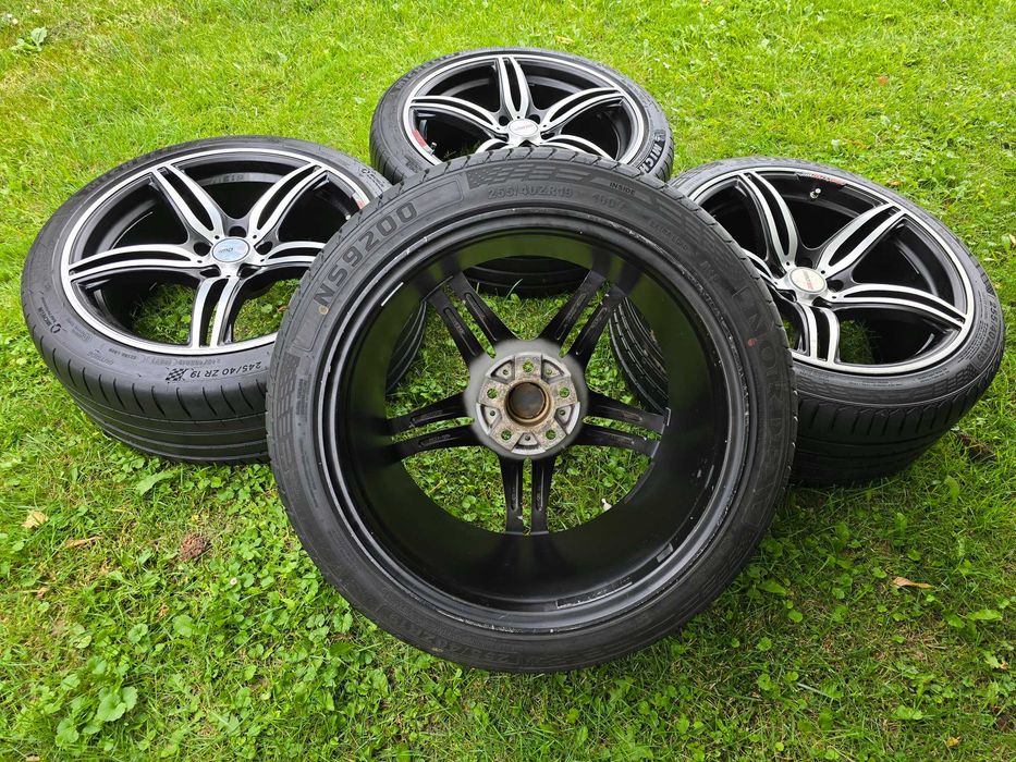 Sprzedam alufelgi MOTEC 19" 5x112 z oponami letnimi!