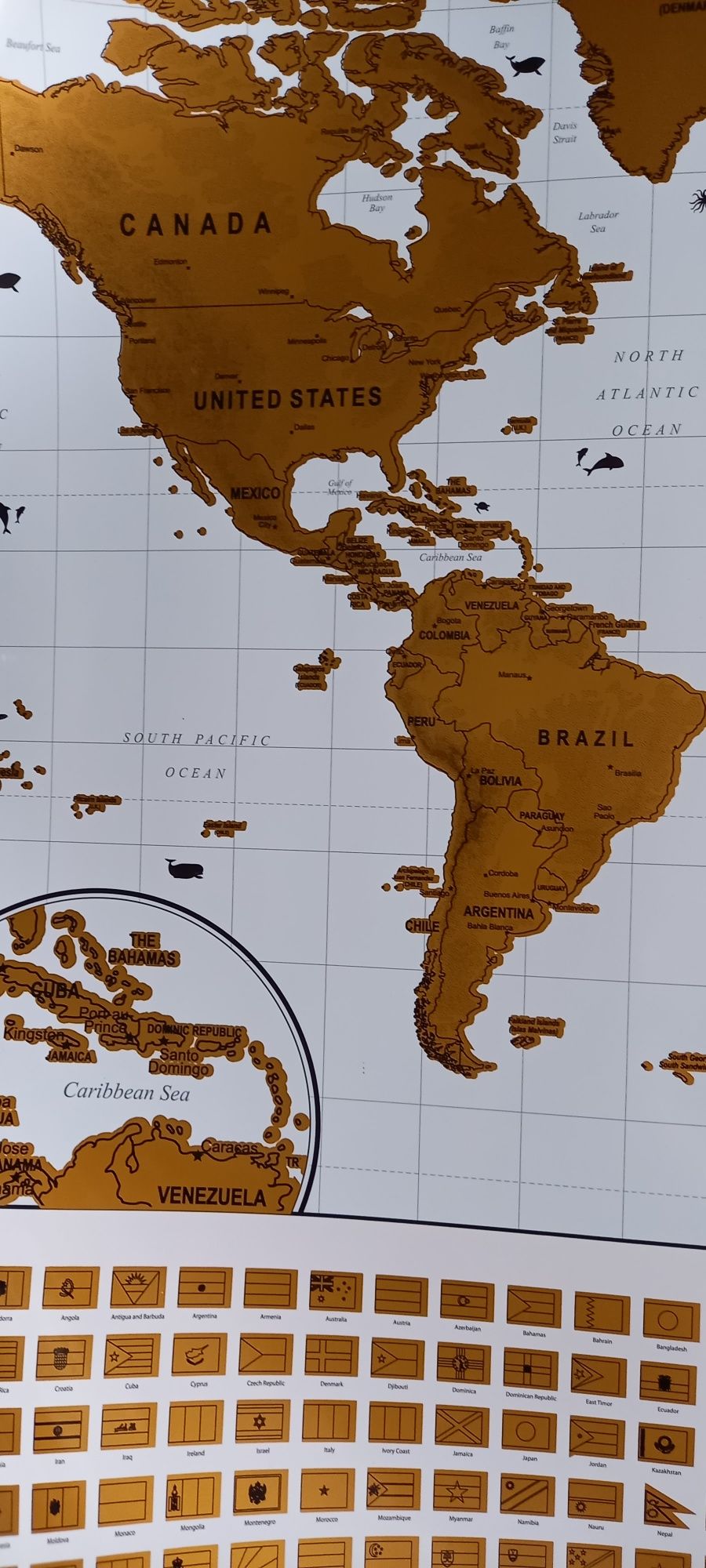 Mapa świata zdrapka