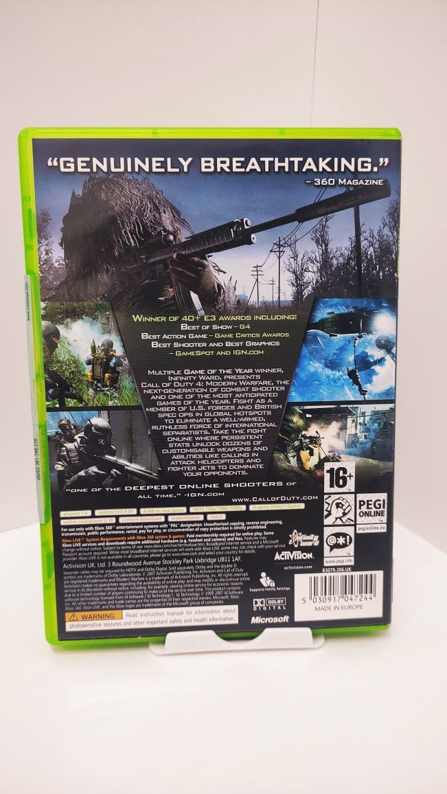 Call of Duty 4 Modern Warfare Xbox 360 F75X