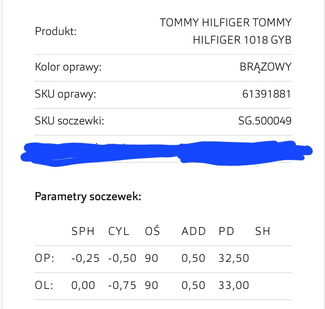 Okulary z soczewkami Tommy Hilfiger.