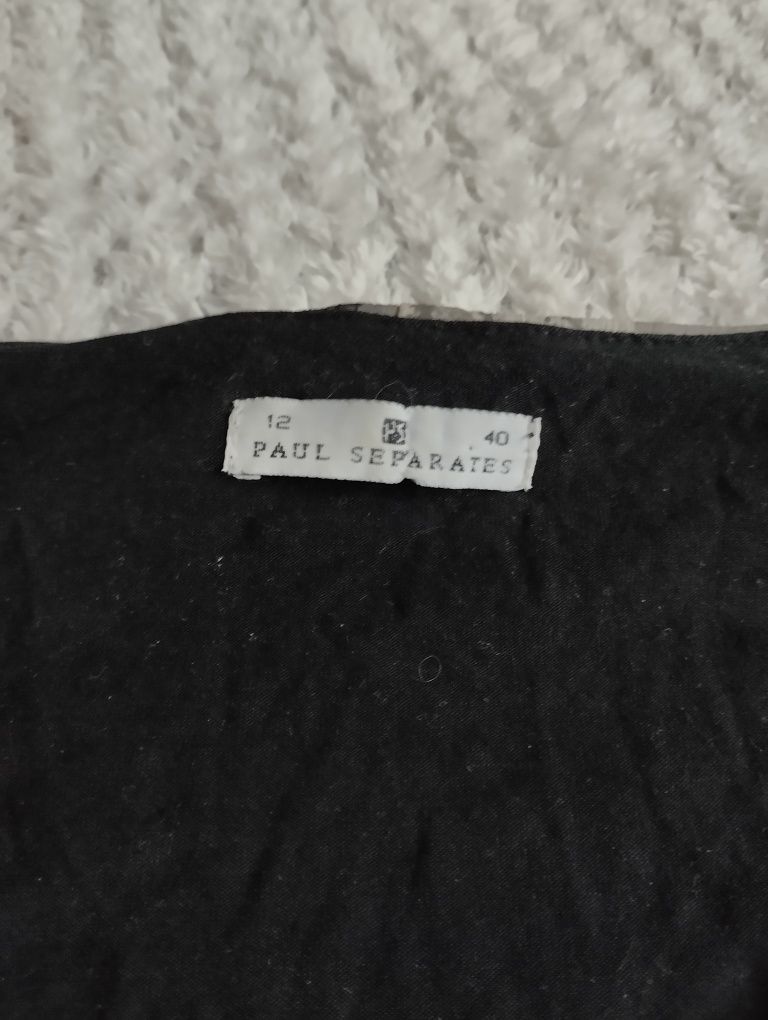 Czarna bluzka z falbankami na lato Paul Separates
