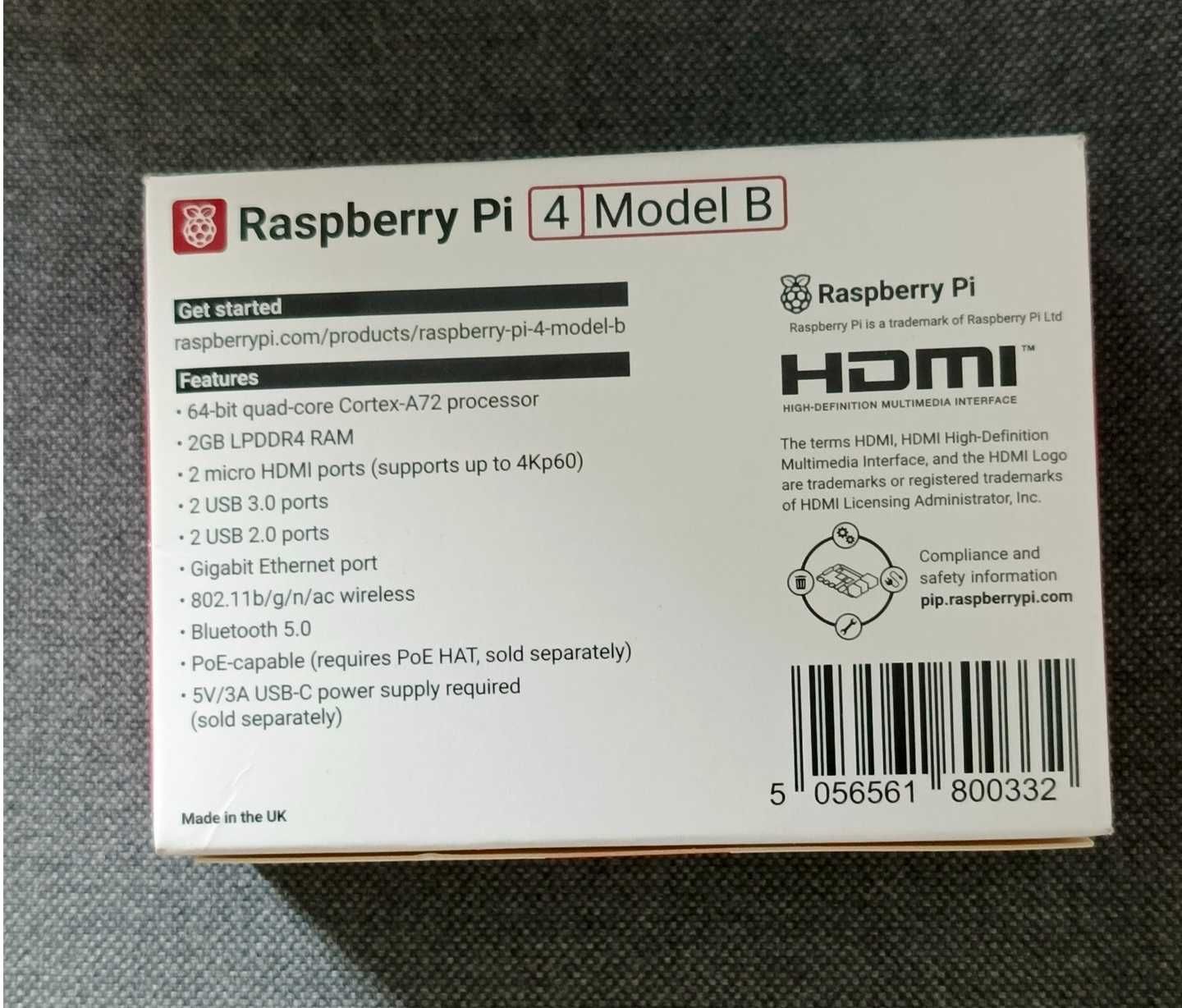 Nowe Raspberry PI 4 B 2GB RAM