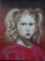 Портрет дівчинки, портрет дитини маслом
