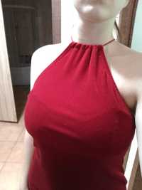 Бархатное велюровое красное платье missguided, женская одежда