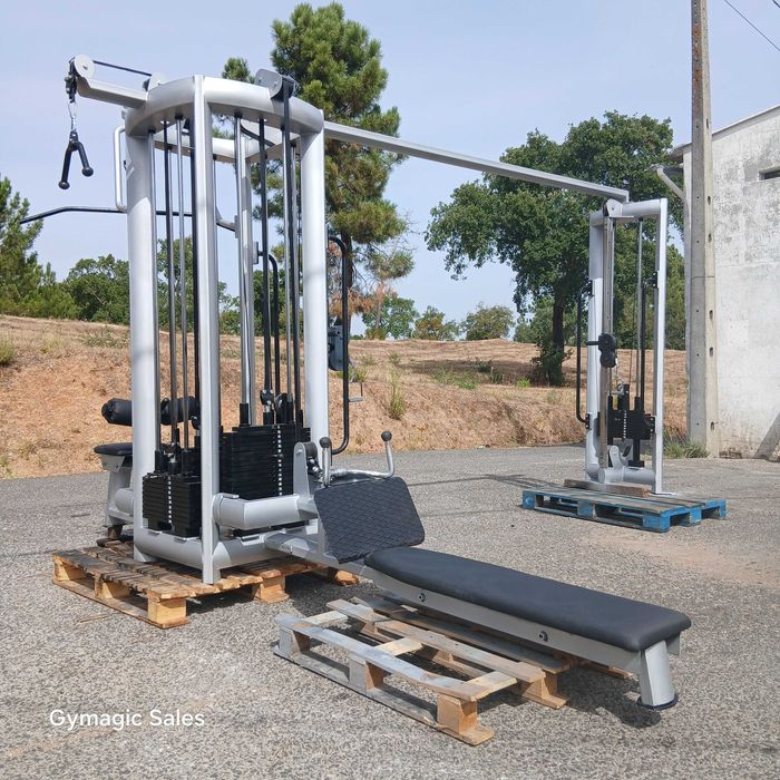 GYMAGIC- Multiestação ,5 postos  e barra de ligação Strong Master