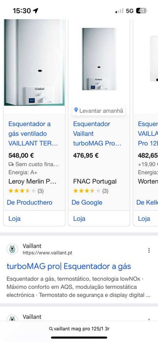 Esquentador Vaillant Mag PRO 125/1 3R