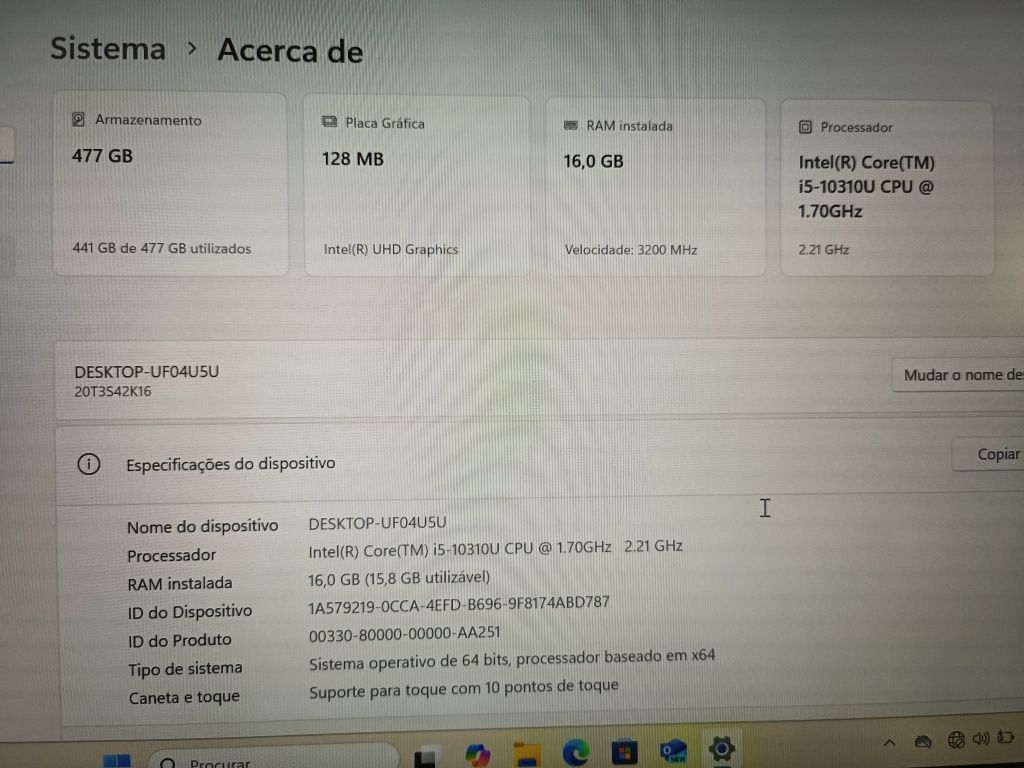 Lenovo X13 Thinkpad 13" i5 pro Gen10 PRT