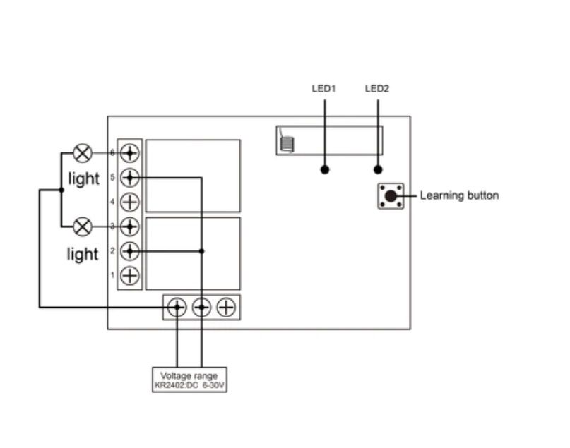 Moduł przekaźnika RF 2CH 24V