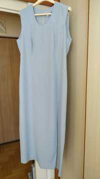 Nowa, błękitna długa sukienka wizytowa rozm 44