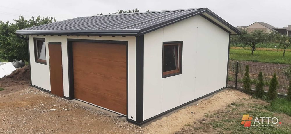 Garaż ocieplony Hala z płyty warstwowej PIR 10 5m/7m zgłoszenie 6m/8m