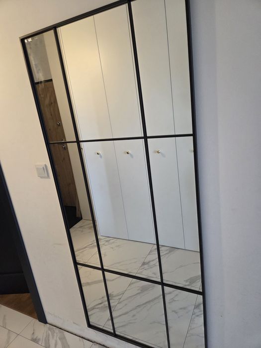 Lustro 180x80 NOWE loft w czarnej ramie szproty nowoczesne duże