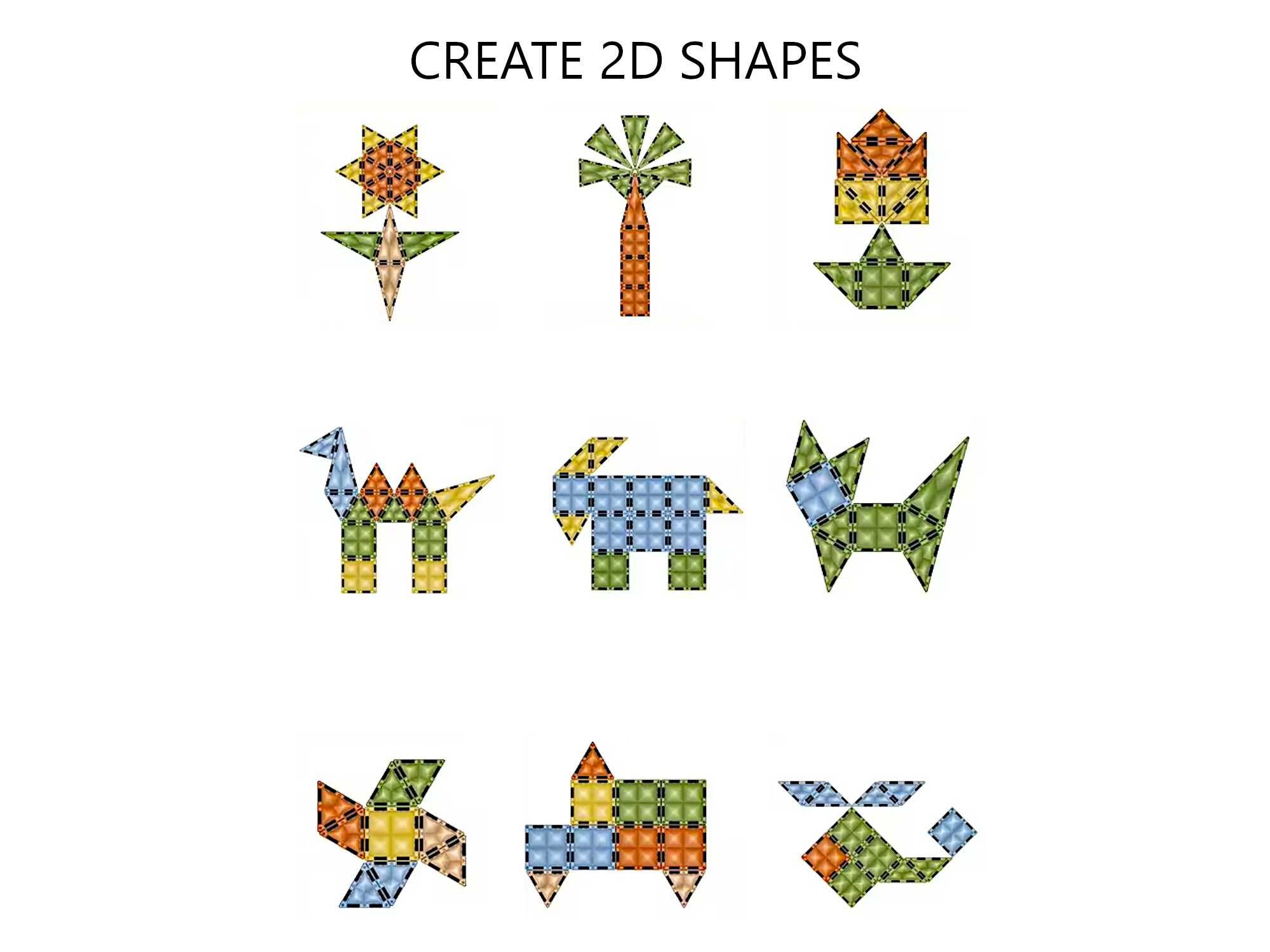 Brinquedos Magneticos Conjunto de blocos 3D Dinosaur 90 pcs (Novo)