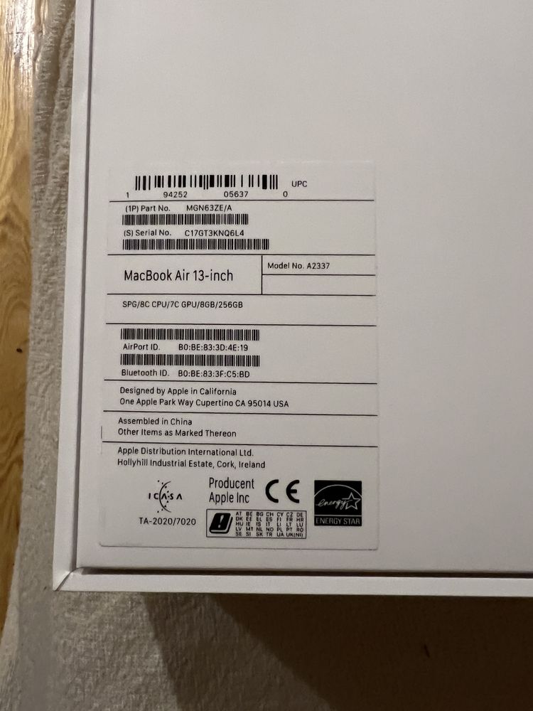 Macbook apple a2337 stan idealny