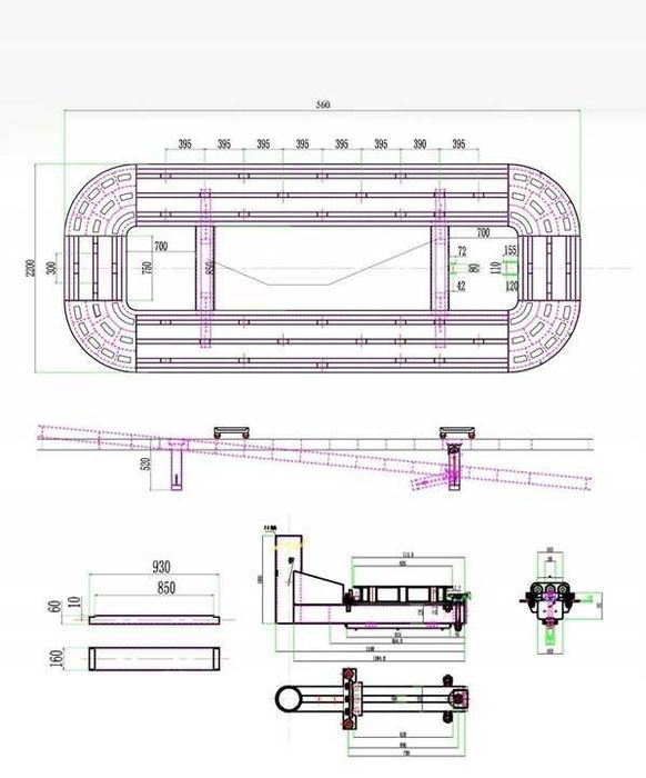 Rama naprawcza, profesjonalna płyta blacharska 3,5T +2x Dozer TM-GROUP