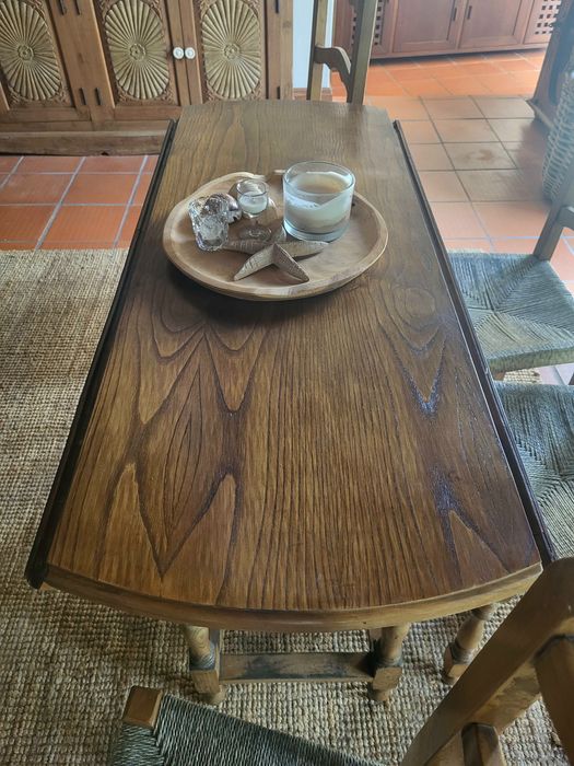 mesa e 4 cadeiras, dobravel, refeições, rustico