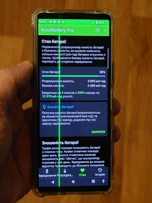 Sony Xperia 5 iii mark 3 зелена полоса