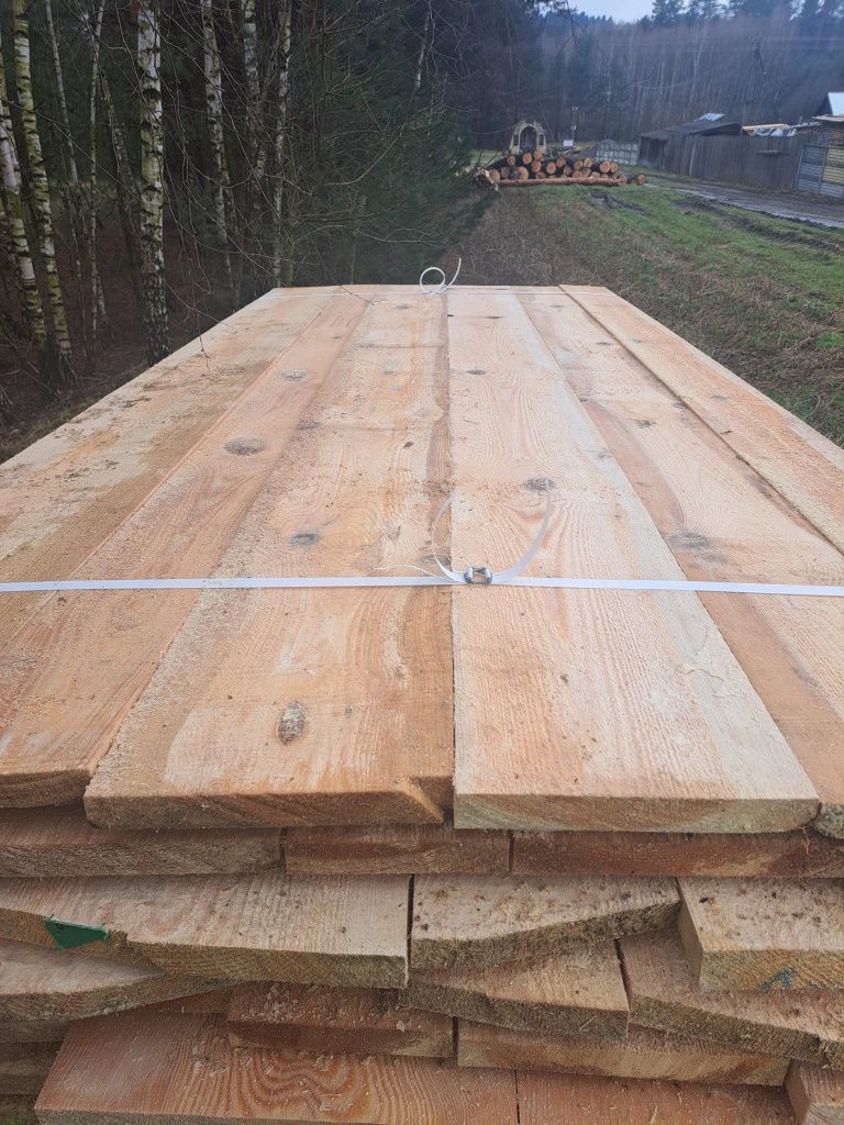 Sprzedam deski sosnowe szalunkowe 2,6 m dł. 25 mm gr. o różnej szeroko