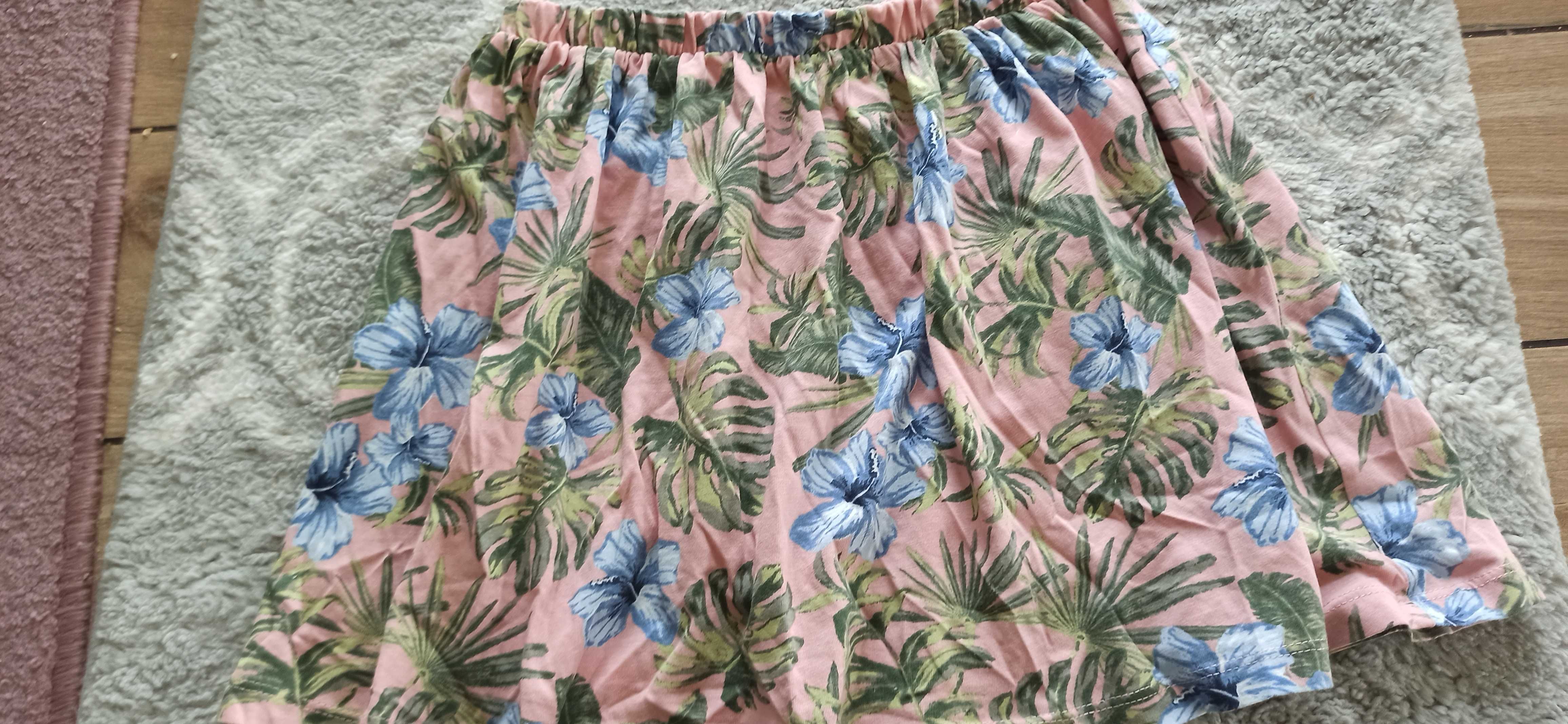 Spódnica dziewczęca letnia H&M kwiaty hawajskie