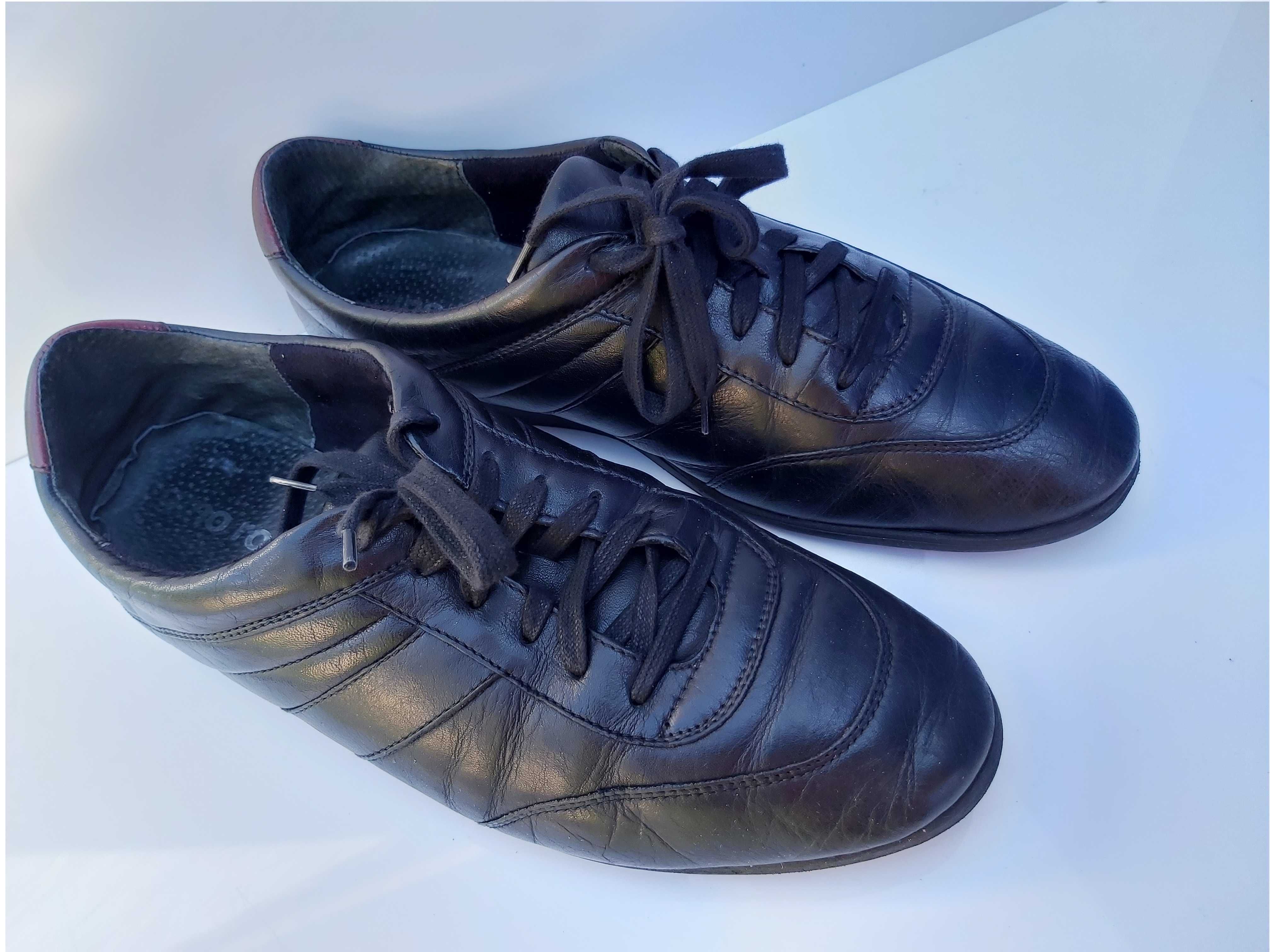 Pólbuty Gino ROSSI czarne trzewiki sneakersy 42
