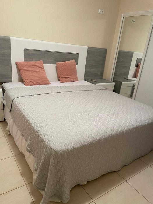 Quarto Casal Moderno – Completo (Cama + Cabeceira + Colchão)