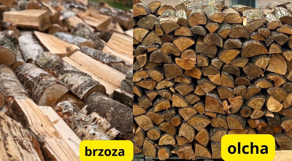 Drewno kominkowe opałowe SOSNA DĄB BRZOZA OLCHA ZRZYNA dowóz GRATIS