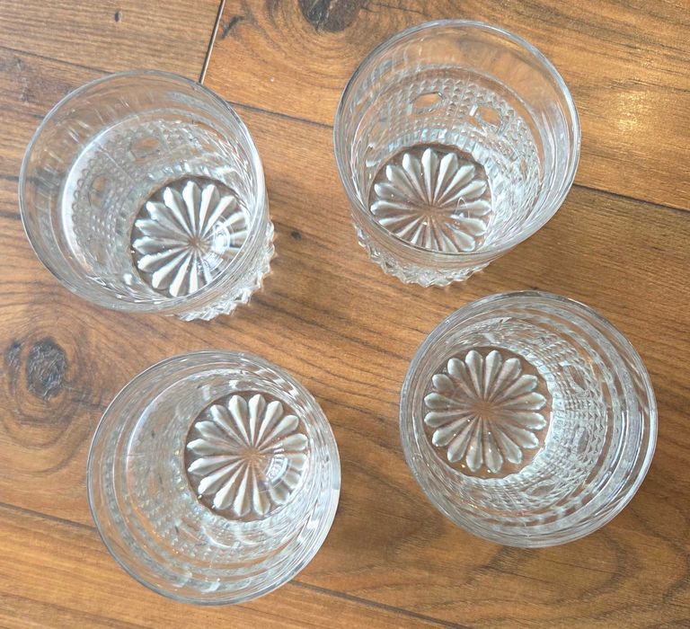 Oryginalne Kryształowe Szklanki Do Whisky PRL 4 sztuki