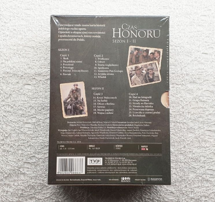 Czas honoru- sezon I i II - 8 DVD- nowa - folia