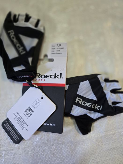 Рукавички Roeckl Busano, білі/чорні