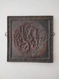 Quadro/placa antiga em bronze