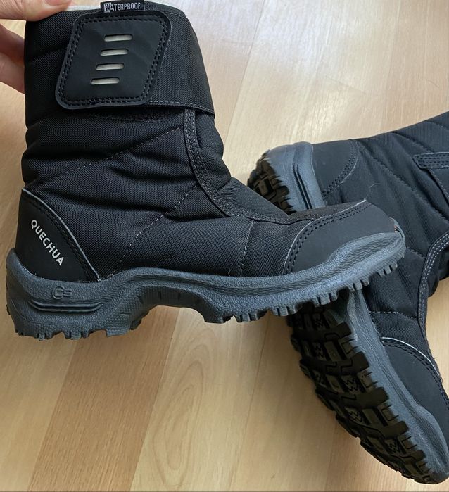 Czarne wodoodporne śniegowce Quechua rozm. 33