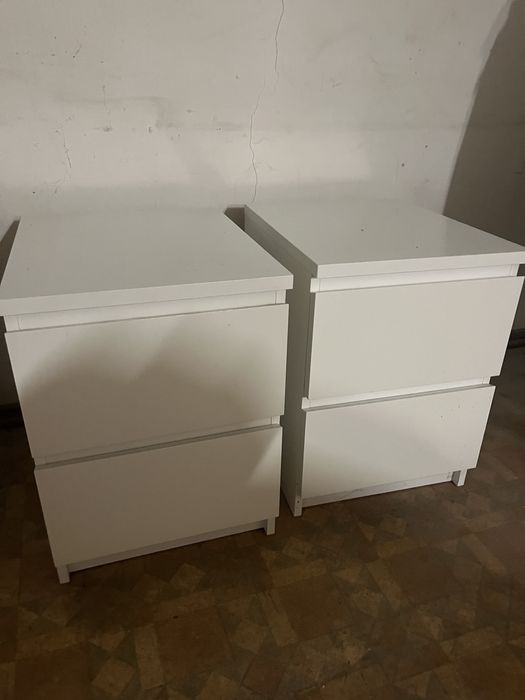 Szafki nocne Ikea Malm białe