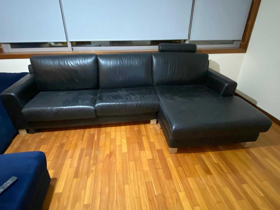 Sofa em pel preto