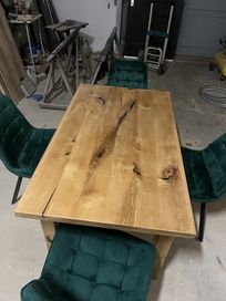 Stół drewniany  jesionowy plus krzesła