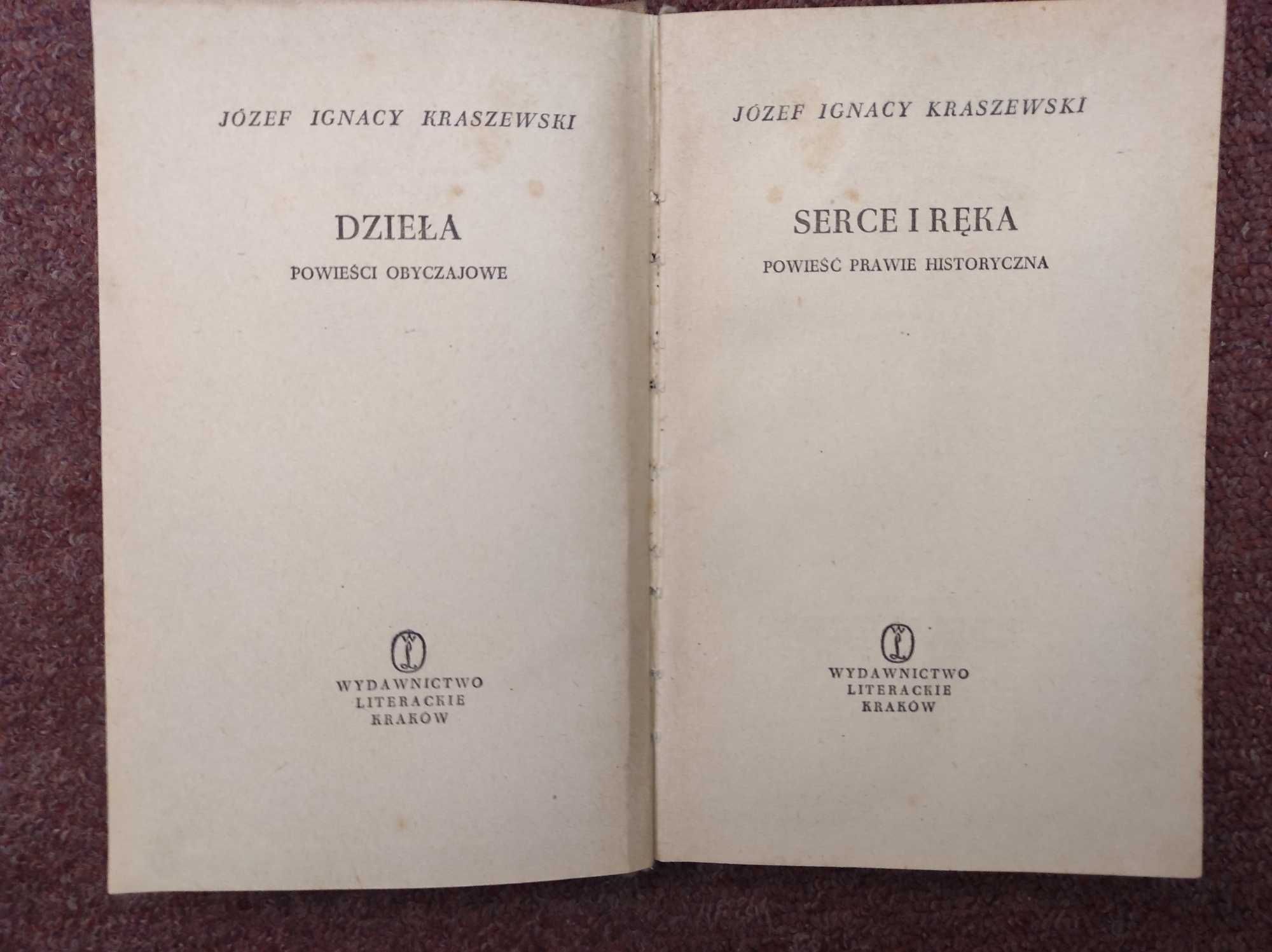 Serce i Ręka, J. I. Kraszewski, Powieść Prawie historyczna 1972