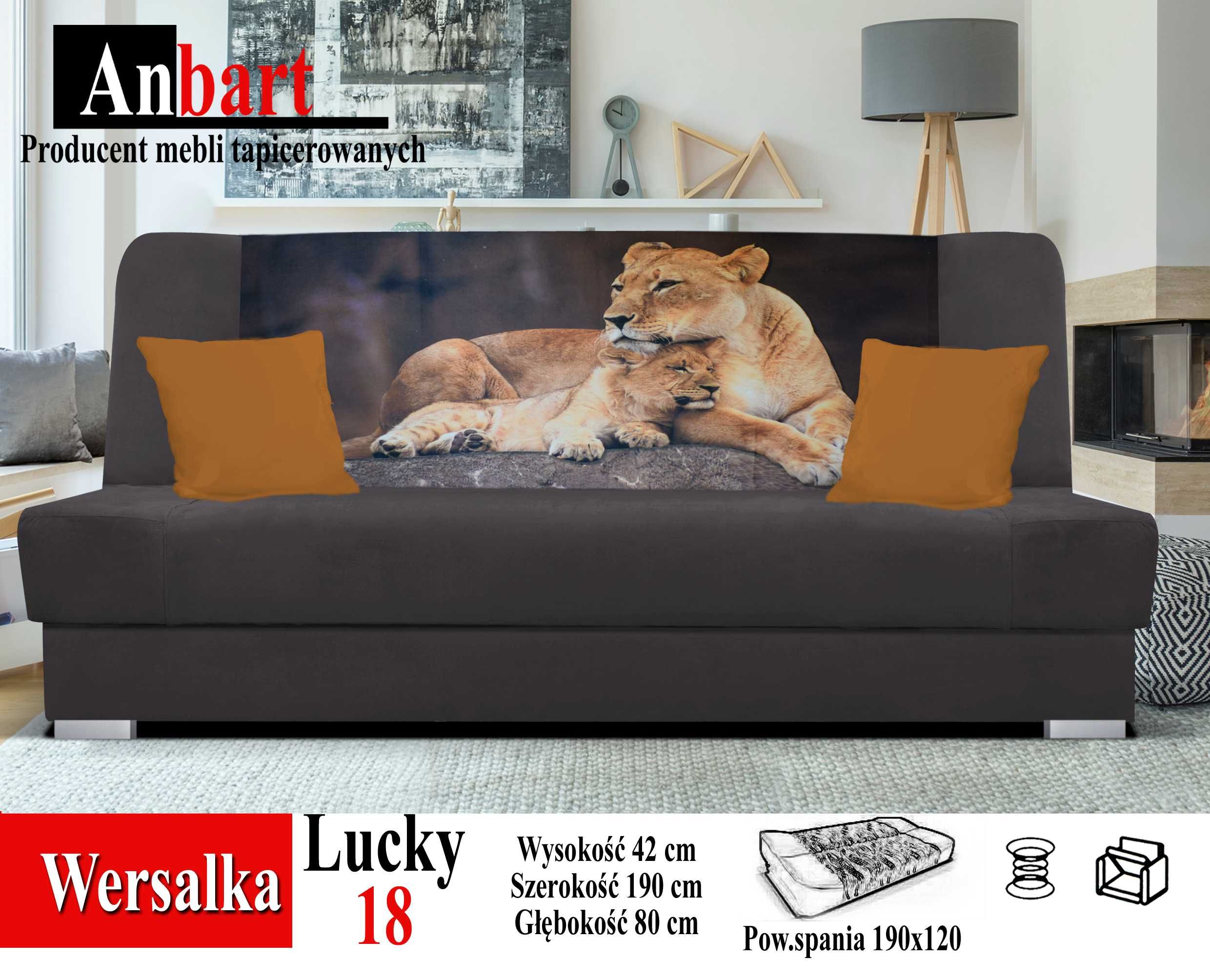 Wersalka Kanapa SOFA ROZKŁADANA Dużo wzorów 3D OKAZJA Wysyłka